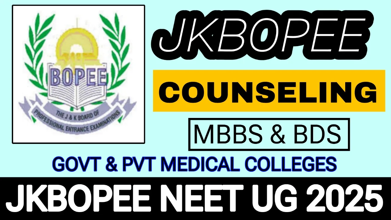 JKBOPEE NEET UG 2025 Counselling